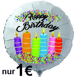 1-Euro-Ballon-Happy-Birthday-Candles-Geschenk-zum-Geburtstag