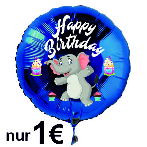 1-Euro-Ballon-Happy-Birthday-Elefant-Geschenk-zum-Geburtstag