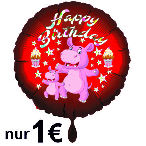 1-Euro-Ballon-Happy-Birthday-Nilpferd-Geschenk-zum-Geburtstag
