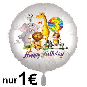 1-Euro-Ballon-Zootiere-Geschenk-zum-3.-Geburtstag