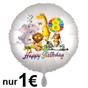 1-Euro-Ballon-Zootiere-Geschenk-zum-8.-Geburtstag