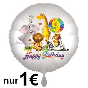 1-Euro-Ballon-Zootiere-Geschenk-zum-9.-Geburtstag