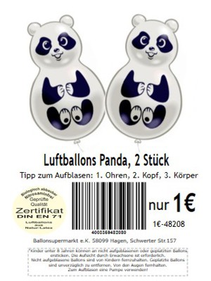 Luftballons-Panda-1-Euro